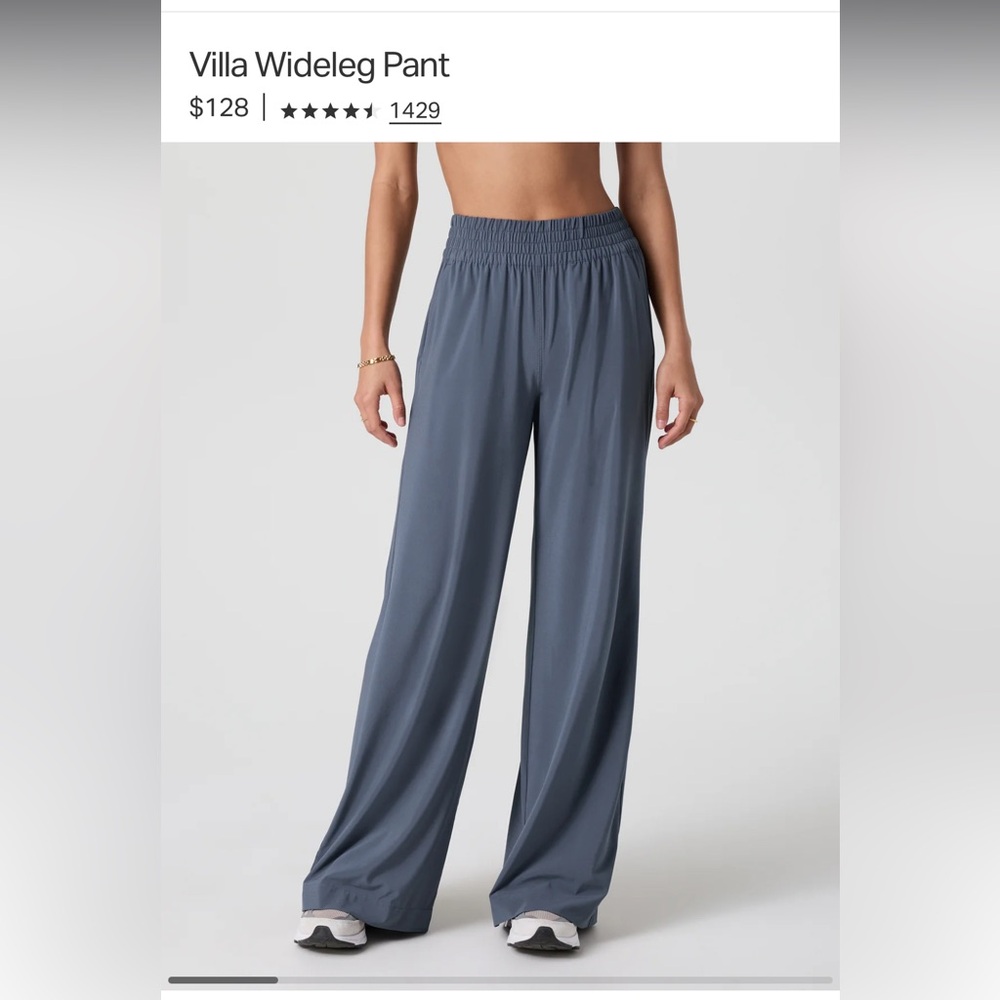 Vuori Villa Pants Azure blue Small 💙 nwt - Picture 4 of 5